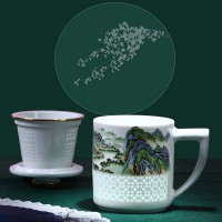 旅游文创礼品陶瓷杯子定制加字价格，文创商务礼品茶杯订制